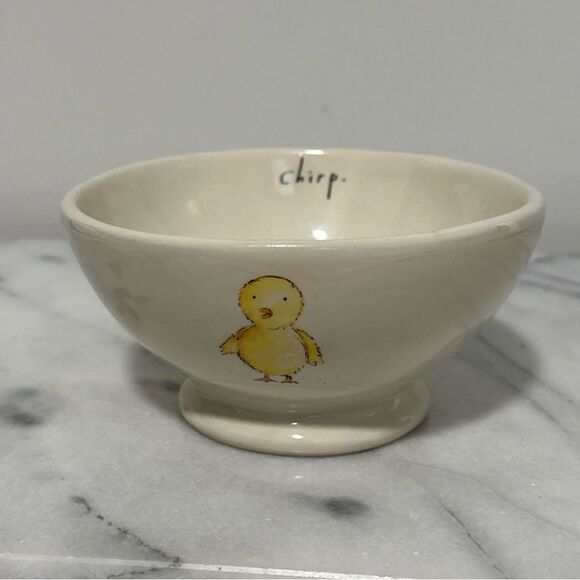 Charming Cream Bowl with Chick Design Rae Dunn chirp VTG - Picture 11 of 12